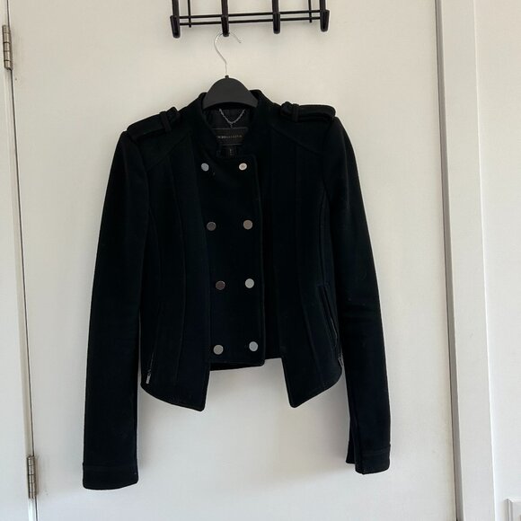 BCBGMAXAZRIA Wool cropped military style jacket - Picture 1 of 5